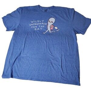 STRANGE‎ PLANET Wildly Unprepared For The Day T-Shirt Top Plus Size Womens 2X